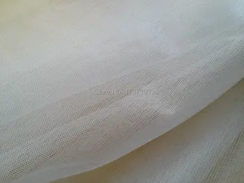 4 Metrov Slonovinová biela Ilúzie Tylu Textílie Svadobné Textílie, Čipky Na Svadbu, Závoje, Tutus, Sukne, Klobúky