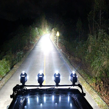 4 Palcový 55W Povodňových svietenie HID Xenónových Reflektorov, 12V Auto Nákladné vozidlá SUV Mieste Pracovné Svetlo pre Džípy Okrúhle Svetlá Čierna