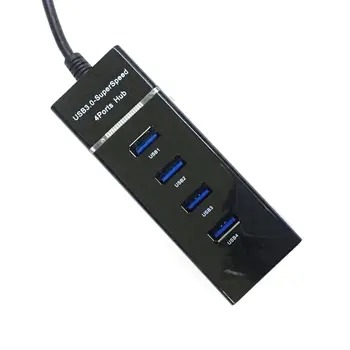 4 Porty USB Hub vysokorýchlostný Prenos USB 3.0 Hub pre Rozšírenie Adaptér Prenosný USB Rozbočovač Pre Notebook Notebook PC