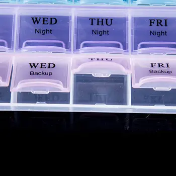 4 Riadok 28 Štvorcov Týždenník, 7 Dní Tablet Pilulku Drog Box Držiteľ Medicíny Skladovanie Organizátor Kontajner Prípade Dávkovač Zdravotnej Starostlivosti