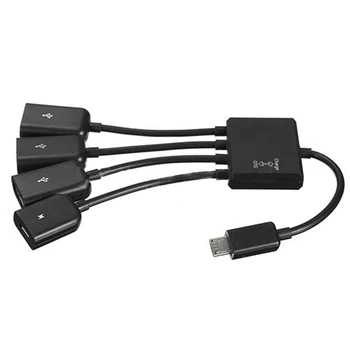 4 V 1 Micro USB Hub OTG Kábel Predlžovací Adaptér pre Samsung Tablet 2020