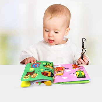 4 Štýly Dieťa Mäkkú Tkaninu Knihy Šum Zvuk Skoro Vzdelávacie Hrkálka Knihy Novorodenca Kočík Visí Na Dieťa Sa Učí Anglicky