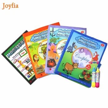 4 Štýly Magické Vody Kreslenie Knihy s Farebné Perá Maľovanie na rysovaciu Dosku Pre Deti Hračky Darček k Narodeninám #