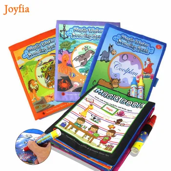 4 Štýly Magické Vody Kreslenie Knihy s Farebné Perá Maľovanie na rysovaciu Dosku Pre Deti Hračky Darček k Narodeninám #