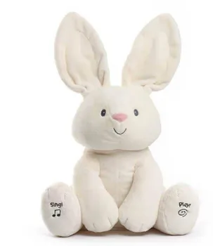 40 cm Hračka Elektronické králik Plnené cartoon Bunny Mäkké Pohodlie hračka bábika Spev a hra, Vtipné hračky pre deti