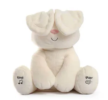 40 cm Hračka Elektronické králik Plnené cartoon Bunny Mäkké Pohodlie hračka bábika Spev a hra, Vtipné hračky pre deti