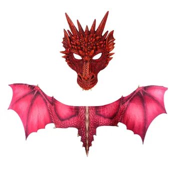 40# Demon Dragon Cosplay Kostým Dinosaura Nastavenie Krídla A Masky Vianoce, Halloween Karneval Dieťa Detí Darček Dovolenku Strany Rekvizity