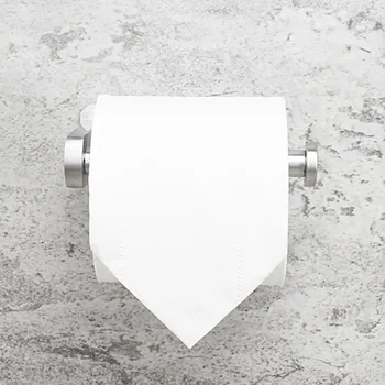 40# Toaletný Držiteľ Samolepiace Toaletného Papiera Držiak pre Kúpeľňa Nalepiť na Stenu z Nehrdzavejúcej Ocele Kartáčovaný toaletný papier