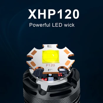 400000 lúmenov XHP120 LED Super Výkonný Taktická Baterka USB 18650 Nabíjateľná svetlé lov XHP70 XHP50 Vodotesné Svietidlo