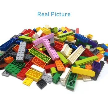 40PCS/veľa DIY Stavebné Bloky Hrubé 1x8Dots Vzdelávacie Tvorivé Údaje Tehly fit lego veľkosť deti Hračky pre Deti