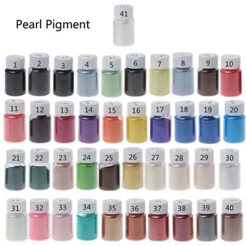 41Color Pearl Sľudový Prach Epoxidové Živice Farbivo na Farbenie Pearl Pigment Šperky Robiť
