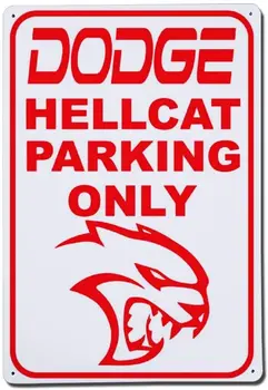 43LenaJon Dodge Hellcat Parkovanie Len Kovové Znamenie,Vlastné Dopravné Upozornenie Bezpečnostné Ulici Hliník Znamenie,Varovanie Cestnej Nebezpečenstvo Prihlásiť