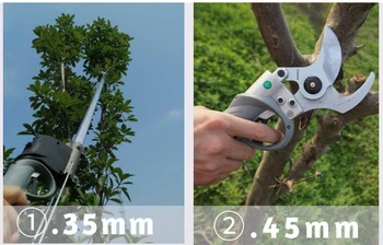 45mm, rezanie elektrickým záhradníckych nožníc dvojité rezanie dĺžke, dvojitý výšky kosenia