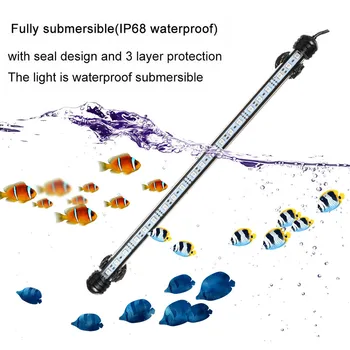 48 CM Multicolor bluetooth APP 27 LED Akvarijné Svetlo akvárium Svetlo RGB Farby Podvodná Svetla, Ponorné Svietidlá