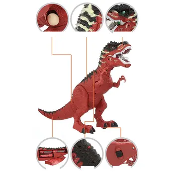 48 cm RC model Dinosaura Tyrannosaurus Rex Zvierat, Diaľkové Ovládanie Zvuky Dinobot Elektrické Chôdza Zvieratá, Hračky, Ktorým Vajcia Sprej Hračky
