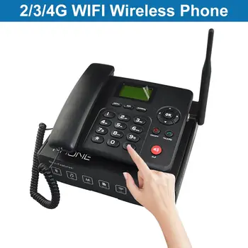 4G Bezdrôtový Pevný Telefón Stolný Telefón, WIFI, GSM SIM Karty, LCD Office Home Call Centrum Spoločnosti Hotel EU/US/UK/AU Plug