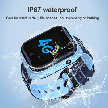 4G Detí Smart Hodinky Polohe GPS Tracker Wifi Vodotesný IP67 1.4-palcový Displej Fotoaparátu s Video Smartwatch Deti