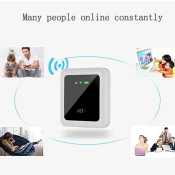 4G LTE Mifi 150Mbps Wifi Router, Bezdrôtový Mobilný Wifi Podporuje SIM Karty s 5200 MAh Power Bank