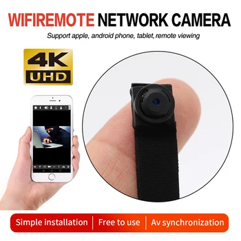 4K bezdrôtovej siete wi-fi, Mini malá videokamera P2P IP kamera mikro kamera diaľkové ovládanie mini micra cam support128G TF cardV