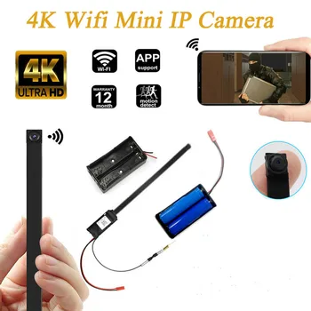 4K bezdrôtovej siete wi-fi, Mini malá videokamera P2P IP kamera mikro kamera diaľkové ovládanie mini micra cam support128G TF cardV