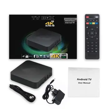 4K Quad Core 4 GB 64 GB Android 10.1 TV BOX 2.0 HD, HDMI, SD Slot 2,4 GHz WiFi Siete Player Network Media Player Set-Top-Box