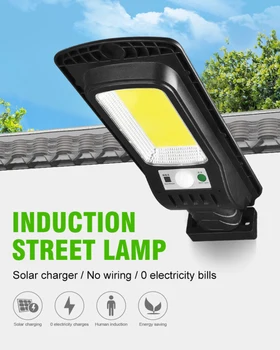 4PCS Diaľkové Ovládanie Solárne Senzorové Nástenné svietidlo COB/SMD Vodeodolné Ľudských Indukčné Pouličné Lampy, Záhrada, Vonkajšie Nádvorie Street Light
