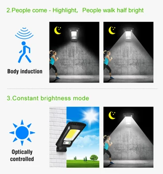 4PCS Diaľkové Ovládanie Solárne Senzorové Nástenné svietidlo COB/SMD Vodeodolné Ľudských Indukčné Pouličné Lampy, Záhrada, Vonkajšie Nádvorie Street Light