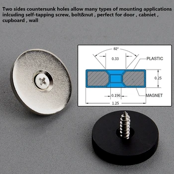 4pcs Disk Magnet Neodýmu N52 Magnet Silné Led Fotoaparátu Zápasov Základnej Dvojité Bočné Dizajn Magnety s Plastovým Povlakom Zápasov Základnej