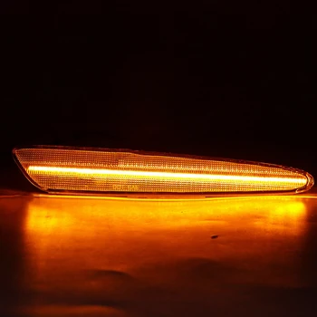 4PCS Jasné, Jantárová Predné Červené Zadné LED Bočné Obrysové Svetlo Pre Chevy bol interiér C6 2005-2013