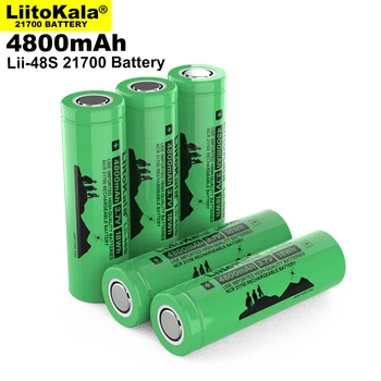 4PCS LiitoKala Lii-48S 3,7 V 4800mAh 21700 batéria 9.6 moc 2C Miera Vypúšťania ternární lítiové batérie DIY Elektrické bicykle
