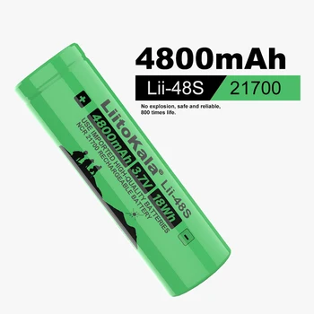 4PCS LiitoKala Lii-48S 3,7 V 4800mAh 21700 batéria 9.6 moc 2C Miera Vypúšťania ternární lítiové batérie DIY Elektrické bicykle