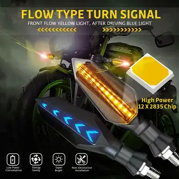 4PCS Motocykel smerovku LED Svetlo Prúdi Bliká Indikátor Sekvenčného 12V Chvost Stop Signál, Beh na Čítanie Univerzálny