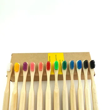 4pcs/Pack Hot Bambusu kefka Ekologicky Šetrné výrobky, zmiešané farby Mäkké štetiny zubnej Životného prostredia Ústne Zdravie nízkouhlíkové