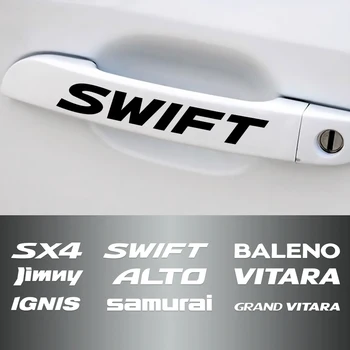 4pcs Pre Suzuki Swift SX4 Jimny Ignis Alto Samuraj Baleno Vitara, Grand Vitara Auto Samolepky kľučky Stierač Obtlačky Príslušenstvo