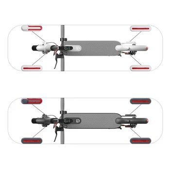 4pcs/sady Pre Xiao Mijia M365 pro Elektrický Skúter Skateboard Predné, Zadné Kolesá Pneumatiky Kryt Rozbočovače Ochranné púzdro Nálepky