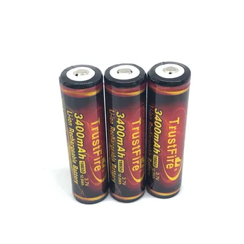 4pcs/veľa TrustFire Chránené 18650 3,7 V 3400mAh Lítiové Batérie Nabíjateľné Batérie s PCB Pre LED Baterky Svetlomety