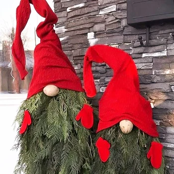 4pcs/vyhovovali Vianočné Hat Pre Vianočný Strom Bábika Trpaslíkov Elf Navidad Vianočné Deco Pre Domáce Strom Vňaťou Natal Záhrade Nový Rok 2021 Eva