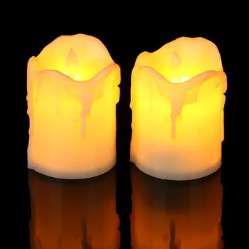 4x Elektronické Sviečky Blikanie LED Tabuľka Čaj, Ľahké batériové Noc Lampa Frameless Strany Dekoroch Na Vianoce Svadba