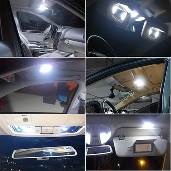 4x Xenon White 29mm 28mm 6641 6614 Vlkovcový LED Náhradné Žiarovky Pre Auto, SUV, nákladné Vozidlo Sunvisor Vyletí Zrkadlo na líčenie Svetlá