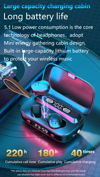 5.1 Bluetooth Slúchadlá TWS Bezdrôtový In-Ear Stereo Slúchadlá Pre IOS/Android Smartphone S Hodiny Displej 2000mAh Batéria Prípade