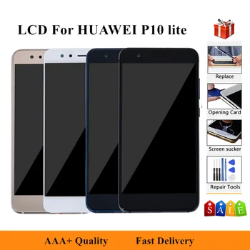5.2 Palce AAA Kvalitný LCD displej S Rámom Pre HUAWEI P10 Lite Lcd Displej Pre HUAWEI P10 Lite BOL-LX1 BOL-LX1A BOL-LX2 BOL-LX3