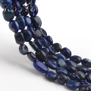 5-7mm Prírodné Nepravidelný Kameň Lapis Lazuli Korálky Gem Kolo Voľné Dištančné Korálky Pre Šperky, Takže Diy Náramok Príslušenstvo 15Inch