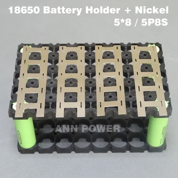 5*8 (5P8S) 18650 batérie držiak + čistého niklu Pre 8S 24V lifepo4 batérie 5P8S batérie držiak a čistý nikel pásu