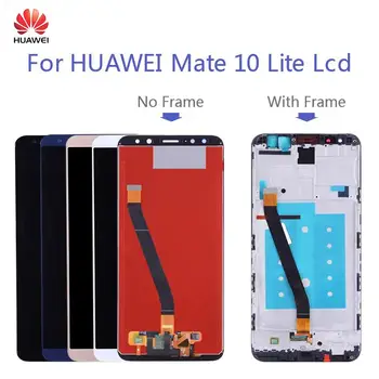 5.9 Palcový Digitalizátorom. Pre Huawei Mate 10 Lite LCD Displej+Dotykový Displej Displej Sklenený Panel s montážou rámu pre Mate 10 Lite lcd