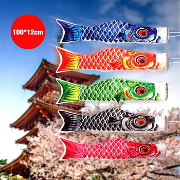 5 Farieb 100 cm Nepremokavé Japonské Kapre Windsock Streamer Visí Ryby Vlajka Dekor Kite Koi Nobori Pre Deti