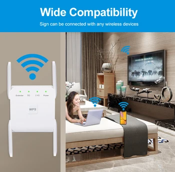 5 Ghz WiFi Opakovač Bezdrôtový Wifi Extender 1200Mbps Wi-Fi Zosilňovač 802.11 N Dlhý Rad Wi-fi Signál Booster 2.4 G Wifi Repiter