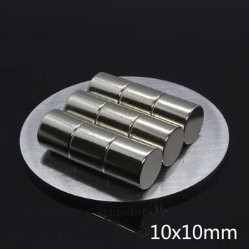 5 ks 10 x 10 mm Super Silné Silné Kolo Valec Magnety 10 X 10 Vzácnych Zemín Neodýmu magnet NOVÉ 10*10 Umelecké Remeslo Pripojenie