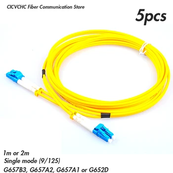 5 ks Duplex CLC/UPC-CLC/UPC-SM (9/125)- G657B3, G657A2, G657A1, G652D-2.0 mm Zipcord-2m alebo 4m Optického Vlákna Patchcord/Jumper