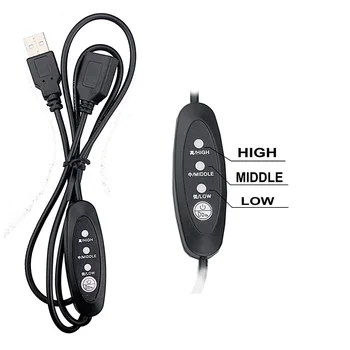 5 KS Gdstime USB Predlžovací Kábel 100 CM USB Ventilátor, Ovládanie Rýchlosti Chladiaci Ventilátor, Ovládanie Rýchlosti Káble, Drôty Pre PC, Notebook Router Prípade Ventilátor