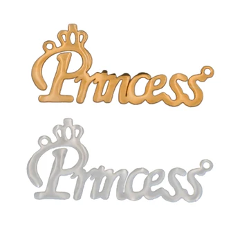 5 ks Nehrdzavejúca Oceľ Zlato Princess Koruny Konektor Charms Diy Náhrdelník Náramok Ženy, Mužov, Darčeky, Šperky Uskutočňovanie Dodávok Zistenia